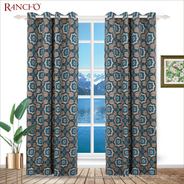 Window Curtains Living Room Metallic Jacquard Curtains